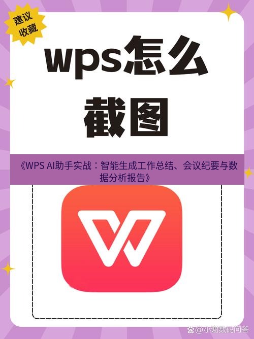wps下载 《WPS AI助手实战：智能生成工作总结、会议纪要与数据分析报告》