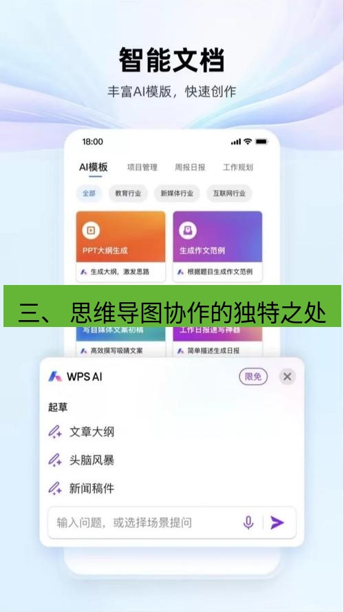 wps下载 三、 思维导图协作的独特之处