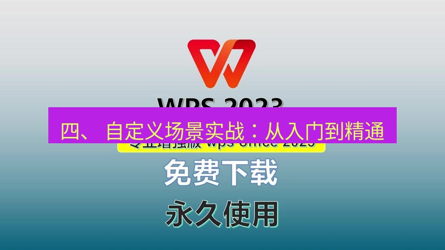 wps下载 四、 自定义场景实战：从入门到精通
