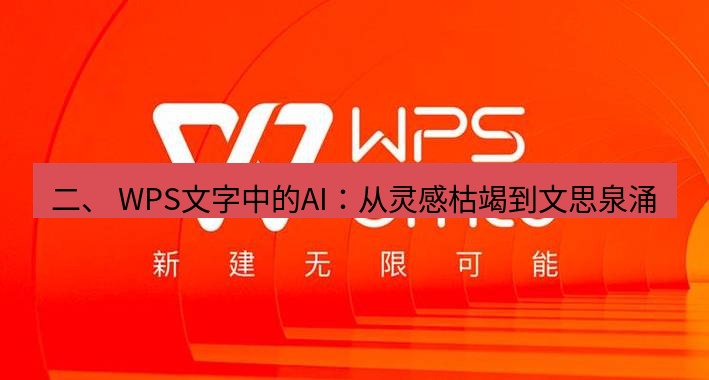 wps下载 二、 WPS文字中的AI：从灵感枯竭到文思泉涌