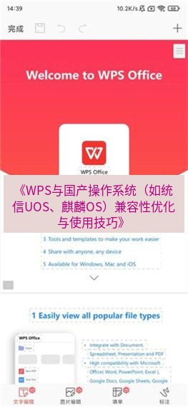 wps下载 《WPS与国产操作系统（如统信UOS、麒麟OS）兼容性优化与使用技巧》