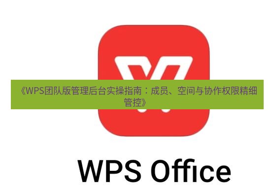 wps下载 《WPS团队版管理后台实操指南：成员、空间与协作权限精细管控》