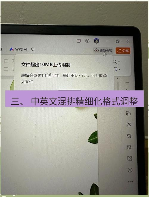 wps下载 三、 中英文混排精细化格式调整