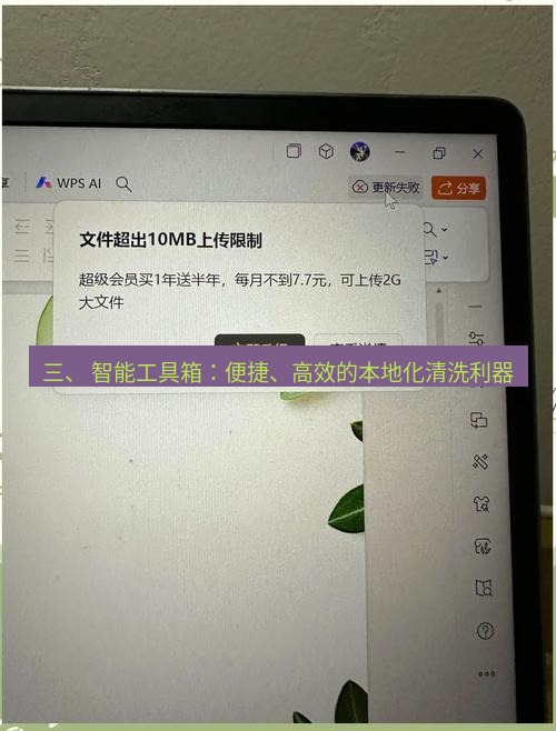 wps下载 三、 智能工具箱：便捷、高效的本地化清洗利器