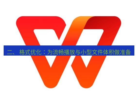 wps下载 二、 格式优化：为流畅播放与小型文件体积做准备