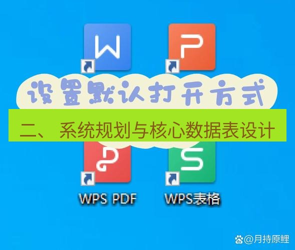 wps下载 二、 系统规划与核心数据表设计